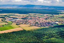 From the west in Reilingen in the state Baden-Wuerttemberg, Germany