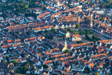 Aerial photograpy of Germany's largest marketplace in Freudenstadt in the state Baden-Wuerttemberg, Germany