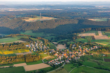 Village - view on the edge of forested areas in Fuernsal in the state Baden-Wuerttemberg, Germany