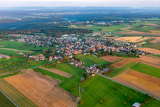 Aerial view of District Hochmössingen in Oberndorf am Neckar in the state Baden-Wuerttemberg, Germany