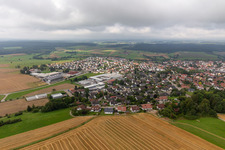 Oblique view of Dunningen in the state Baden-Wuerttemberg, Germany