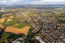 Aerial view of Zimmern ob Rottweil in the state Baden-Wuerttemberg, Germany
