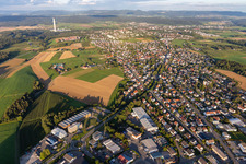 Town View of the streets and houses of the residential areas in Zimmern ob Rottweil in the state Baden-Wuerttemberg, Germany