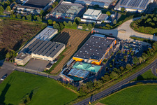 Building of the construction market Hornbach and Maschinenfabrik Mag-Eubama in Rottweil in the state Baden-Wuerttemberg, Germany
