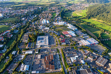 Industrial and commercial area Tuttlinger Strasse in Rottweil in the state Baden-Wuerttemberg, Germany