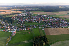 Aerial photograpy of District Herrenzimmern in Bösingen in the state Baden-Wuerttemberg, Germany