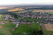 Oblique view of District Herrenzimmern in Bösingen in the state Baden-Wuerttemberg, Germany