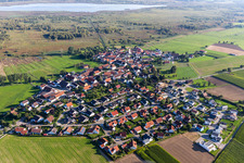 Oblique view of Alleshausen in the state Baden-Wuerttemberg, Germany