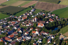 Aerial view of St. John in the district Michelwinnaden in Bad Waldsee in the state Baden-Wuerttemberg, Germany