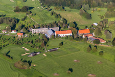 Club-hous of the Golf course at of Fuerstlicher Golfclub Oberschwaben e.V. in Bad Waldsee in the state Baden-Wuerttemberg, Germany