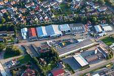 Industrial estate and company settlement with Alu-Line Metallbearbeitungsgesellschaft mbH in Bad Saulgau in the state Baden-Wuerttemberg, Germany