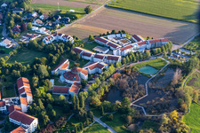Building of the Spa and Event house und Nature-park with Klinik an der schoenen Moos in Bad Saulgau in the state Baden-Wuerttemberg, Germany