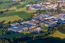 Building and production halls of KNOLL Maschinenbau GmbH on the premises in Bad Saulgau in the state Baden-Wuerttemberg, Germany