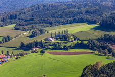 Aerial view of District Köpfingen in Baienfurt in the state Baden-Wuerttemberg, Germany