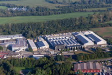 Building and production halls on the premises of Linzmeier Bauelemente GmbH and FEINGUSS BLANK GmbH in Riedlingen in the state Baden-Wuerttemberg, Germany