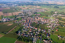 Oblique view of Unlingen in the state Baden-Wuerttemberg, Germany