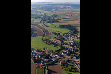 Aerial view of District Göffingen in Unlingen in the state Baden-Wuerttemberg, Germany