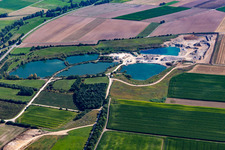 Gravel pond in the district Andelfingen in Langenenslingen in the state Baden-Wuerttemberg, Germany
