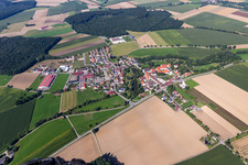 Aerial view of District Heiligkreuztal in Altheim in the state Baden-Wuerttemberg, Germany