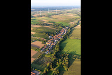 Vollmersweiler in the state Rhineland-Palatinate, Germany from the plane