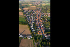 District Schaidt in Wörth am Rhein in the state Rhineland-Palatinate, Germany from the plane
