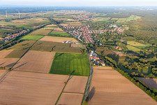 District Schaidt in Wörth am Rhein in the state Rhineland-Palatinate, Germany viewn from the air