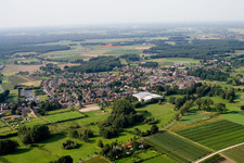 Aerial view of Lomm in the state Limburg, Netherlands