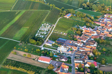 Oblique view of Motorhome parking in Dierbach in the state Rhineland-Palatinate, Germany