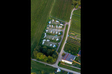 Motorhome parking in Dierbach in the state Rhineland-Palatinate, Germany from above