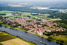 Aerial view of Lottum in the state Limburg, Netherlands