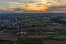 At sunset in Kandel in the state Rhineland-Palatinate, Germany