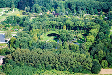 Oblique view of Arcen in the state Limburg, Netherlands