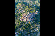Oblique view of Town View of the streets and houses of the residential areas in Montauroux in Provence-Alpes-Cote d'Azur, France