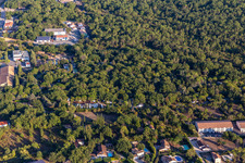 Aerial view of Camping Caravaning du Lac in Montauroux in the state Var, France