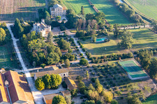 Aerial view of Clamasix Domaine Breuil in Graveson in the state Bouches du Rhone, France