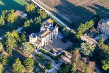 Clamasix Domaine Breuil in Graveson in the state Bouches du Rhone, France from above