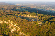 Aerial view of Fort de Montfaucon in Montfaucon in the state Doubles, France