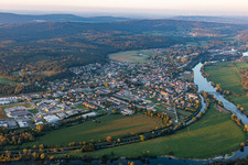 Aerial view of Roche-lez-Beaupré in the state Doubles, France