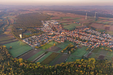 Bird's eye view of Hatzenbühl in the state Rhineland-Palatinate, Germany
