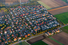 Oblique view of Rheinzabern in the state Rhineland-Palatinate, Germany