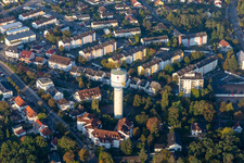 Water tower 1.2 million liters in Germersheim in the state Rhineland-Palatinate, Germany