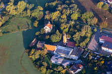 Aerial view of Email sign factory Karl Müller Owner Markus Schmitt eK in Bellheim in the state Rhineland-Palatinate, Germany