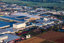 Industrial estate and company settlement Interpark with Tricor Packaging & Logistics AG, Prowell Papierverarbeitung Gmbh in Offenbach an der Queich in the state Rhineland-Palatinate, Germany