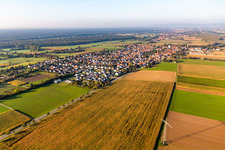 Minfeld in the state Rhineland-Palatinate, Germany from the drone perspective