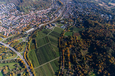 Aerial view of Agricultural Technology Center Augustenberg in the district Durlach in Karlsruhe in the state Baden-Wuerttemberg, Germany