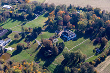 Drone recording of District Durlach in Karlsruhe in the state Baden-Wuerttemberg, Germany