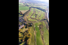 Grounds of the Golf course at Golfpark Karlsruhe GOLF absolute in Karlsruhe in the state Baden-Wuerttemberg, Germany out of the air