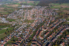 District Langensteinbach in Karlsbad in the state Baden-Wuerttemberg, Germany from above