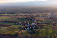 District Kleinsteinfeld in Niederotterbach in the state Rhineland-Palatinate, Germany seen from above