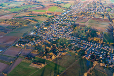 Kapsweyer in the state Rhineland-Palatinate, Germany from the plane
